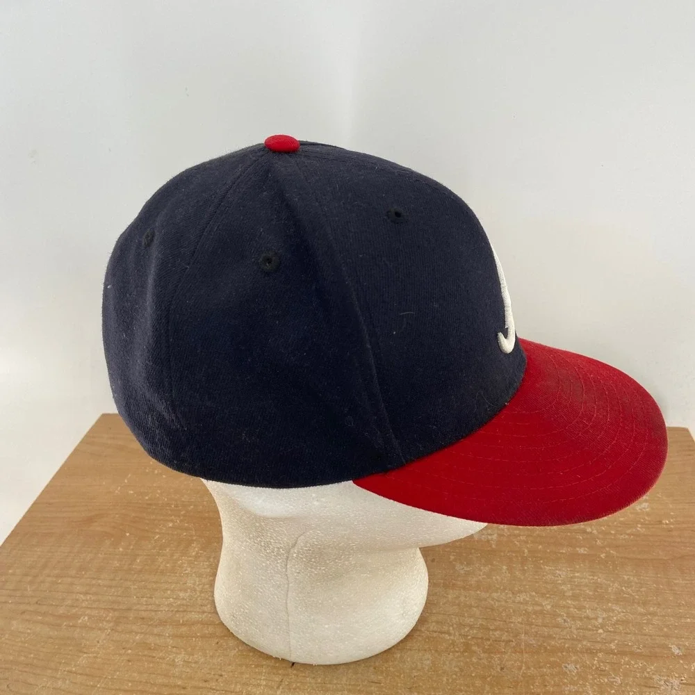 New Era 59FIFTY Atlanta Braves MLB Authentic Collection Fitted Hat 7 1/4 Navy